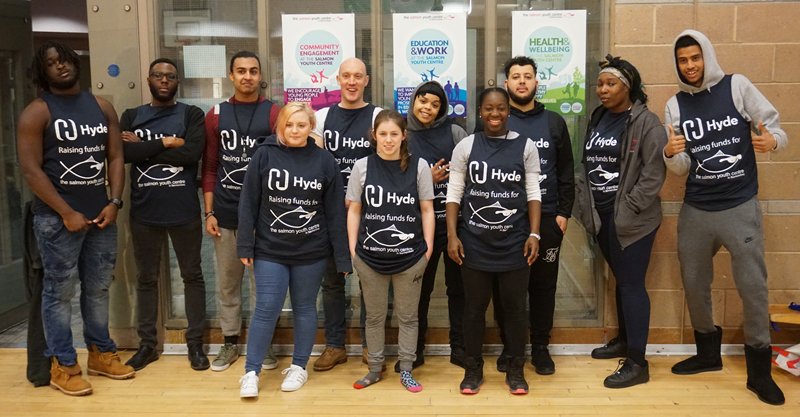 salmonyouth's tweet image. And here they are - our runners trying out the uniform for @OfficialBigHalf this Sunday! Thanks for the sponsorship @HydeHousing. Let's hope the weather holds out for all of us :-) #halfmarathon #fundraising #bravingthecold