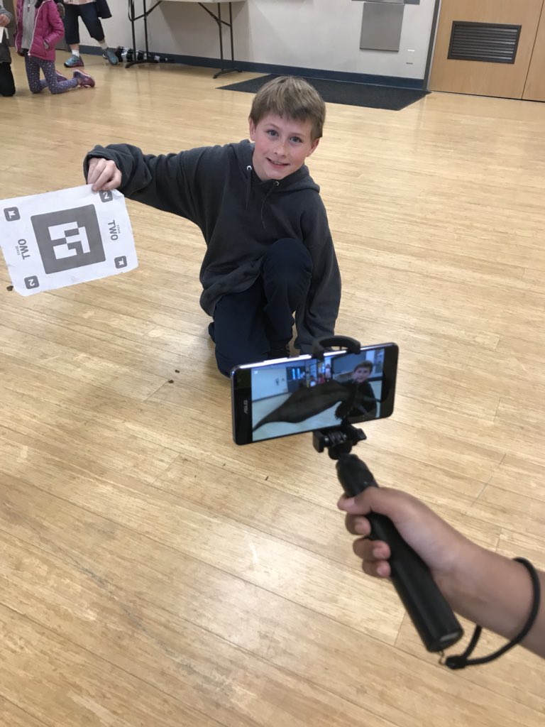 slandisteach's tweet photo. Exploring augmented reality and loving it! What fun “popping” and discovering different realities! #opshares @brookside_opusd https://t.co/IcfVLUSmKj