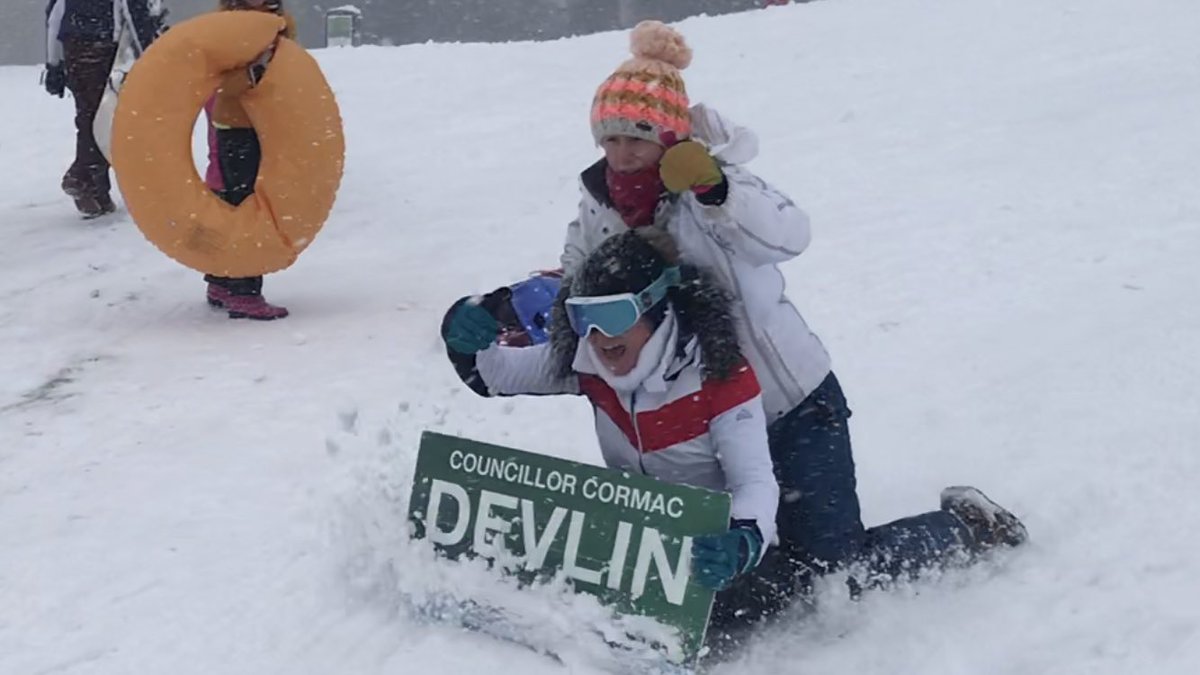 Fun in the snow! All thanks to <a href="/CormacDevlin/">Cormac Devlin TD</a>