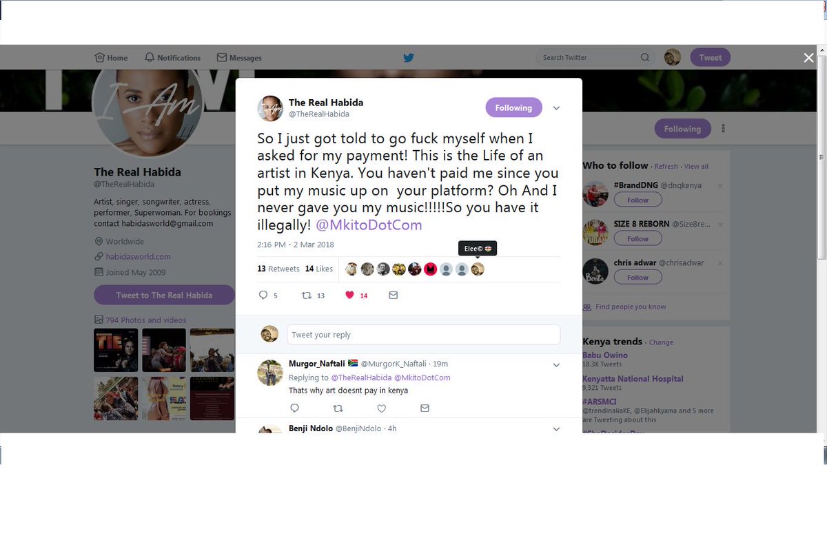Elee_Global's tweet photo. Lets stop this menace
#MkitoExploitsHabida
cc
⒈ KNH CEO Lily Koros
⒉ #KeNHAdelivers
⒊ #MDQSessions
⒋ #INTheWave
⒌ AFC Leopards
⒍ Babu Owino
⒎ #ARSMCI
⒏ #SheDecidesDay
⒐ Happy New Month
⒑ Fino https://t.co/Gs6cZA7Zy3