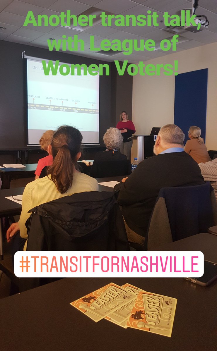 walkbikenash's tweet photo. If you haven't been to a transit talk yet, what are you waiting for? Lots of good details at talk with @AARPTN at League of Women Voters. https://t.co/1b4BwywIOs