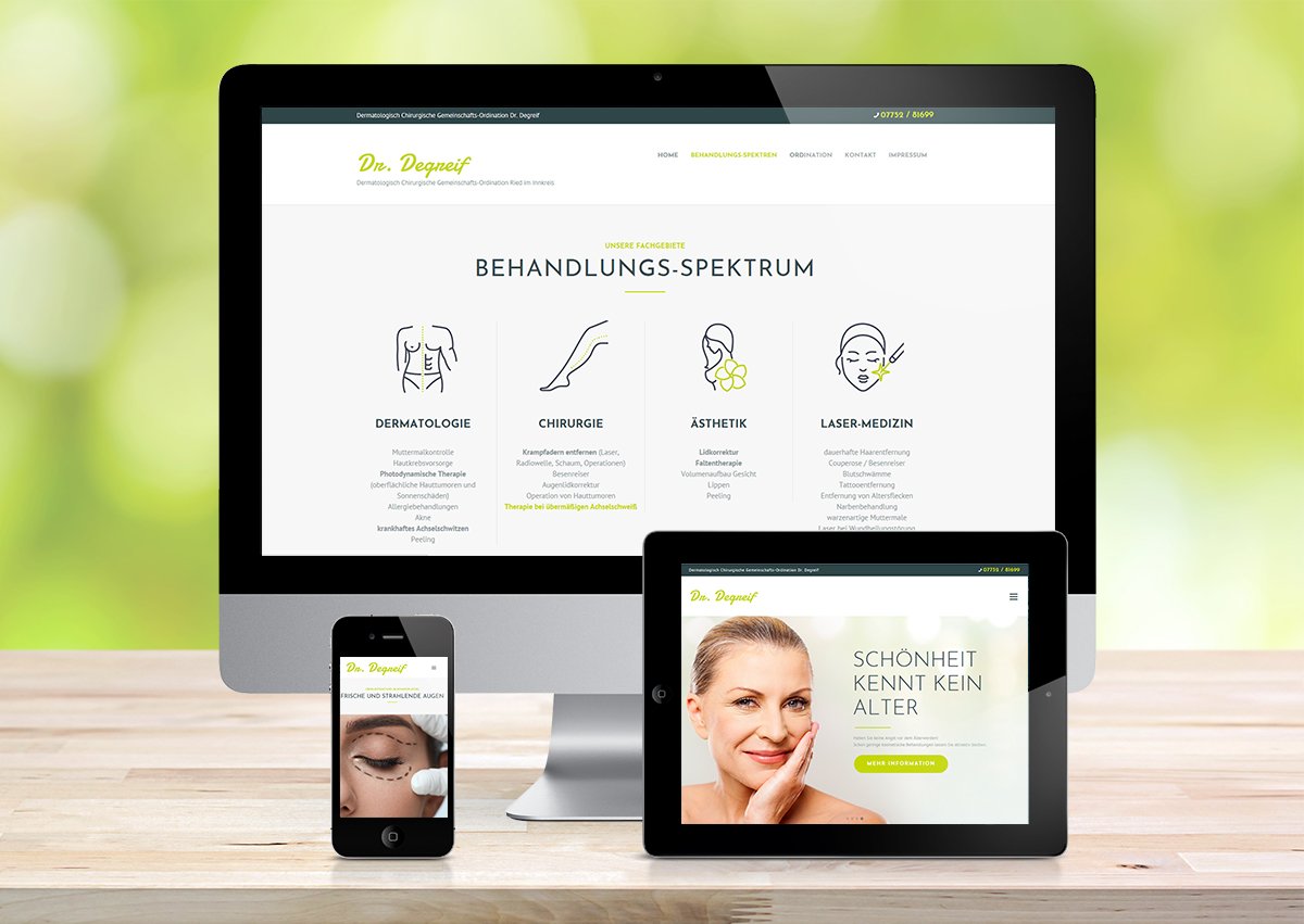 PROJECTS4's tweet photo. Dermatologisch Chirurgische Gemeinschafts-Ordination Dr. Degreif mit neuem Web-Auftritt - https://t.co/A09gLEADDx https://t.co/m4I29ZQ4W0
