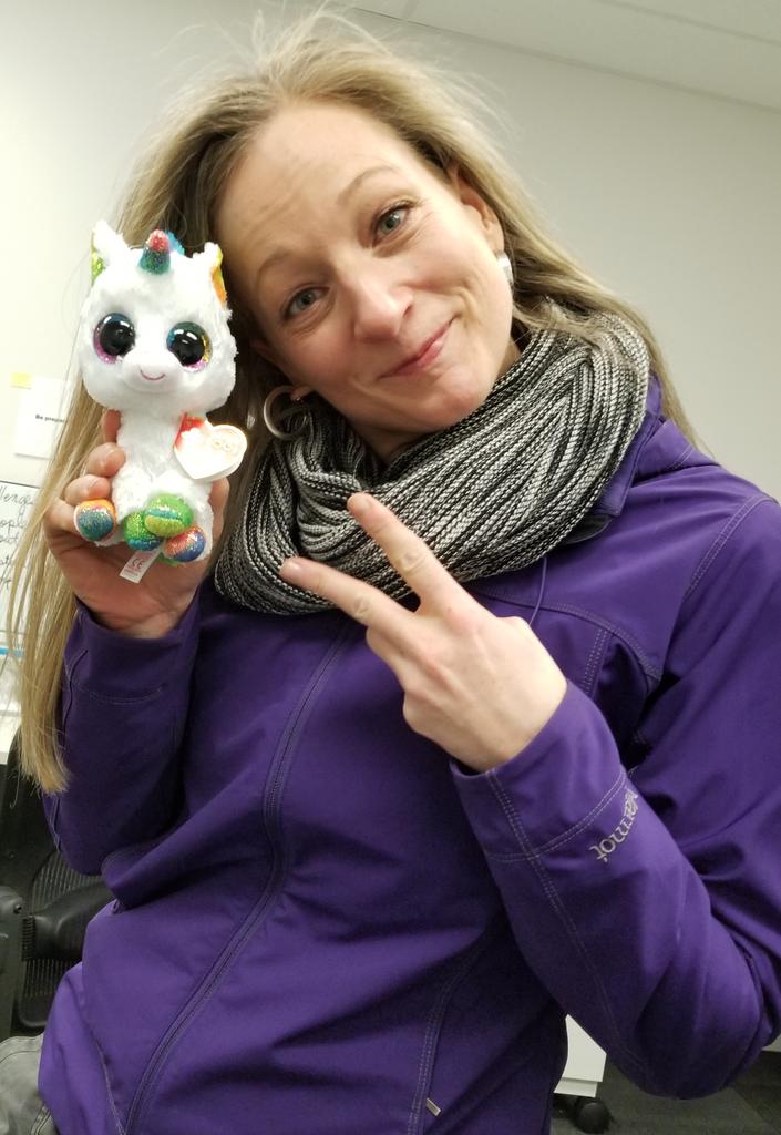 JADufour's tweet photo. That's right. Who's the unicorn? Present from my office peeps #canadadotca https://t.co/tzguOeDFxI