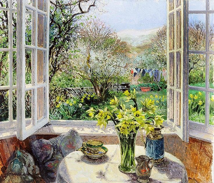 Musk_DaiIy_news's tweet photo. Let’s take our mind off it with this fab Spring painting by Stephen Darbishire.  He lives and works in the English Lake District and his uplifting paintings dispel our difficulties for a minute or two. https://t.co/gjCtmCvoJE