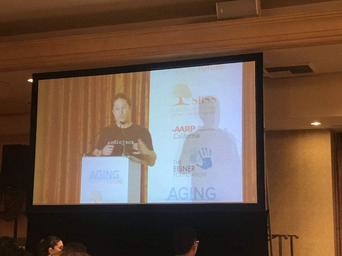 At <a href="/AITFLA/">Aging Into The Future LA</a> Conference today listening to David Tobin from Audiojack.  Fascinating product that presents sonic landscapes open to the user’s interpretation.