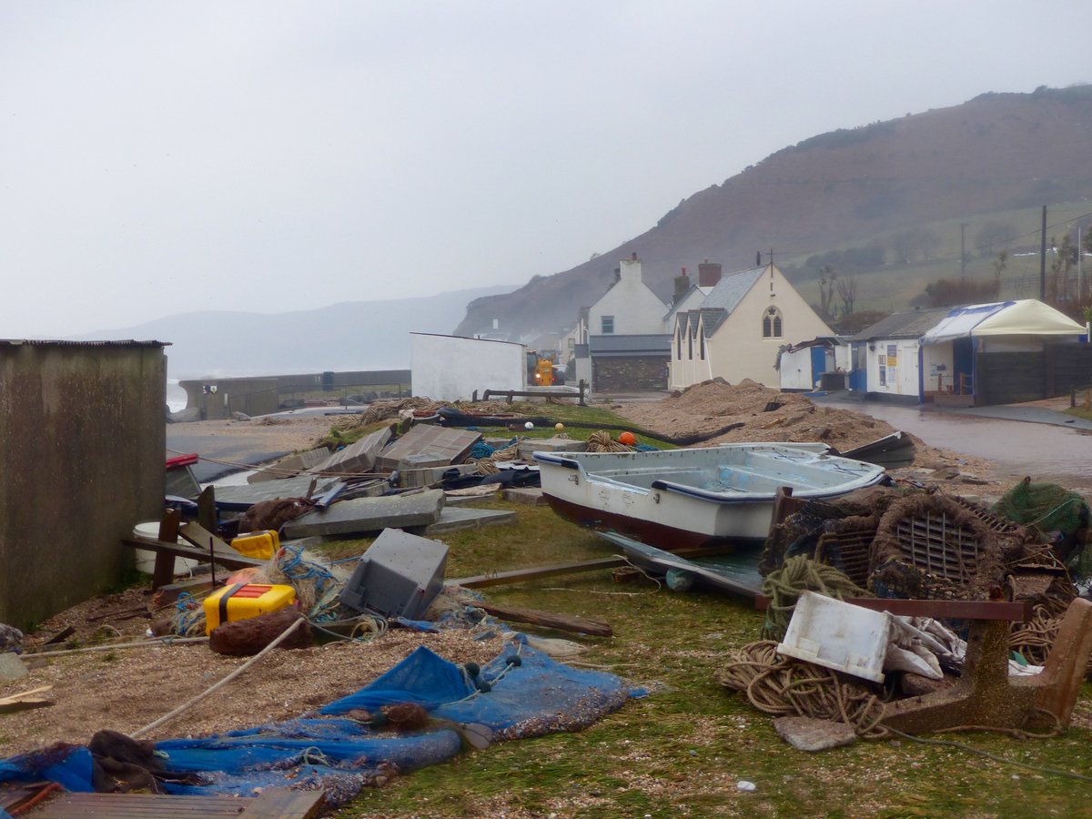 forestandbeach's tweet photo. Damage at #Beesands #Torcross and #Hallsands this morning. Coastal community pulling together at this very testing time. Emergency services doing great job. Strong winds and high tides again tonight. @Devon_Hour @DevonLiveNews @NewsSouthHams @BBCSpotlight @emmathomasson https://t.co/tTGMJ6JEZ5