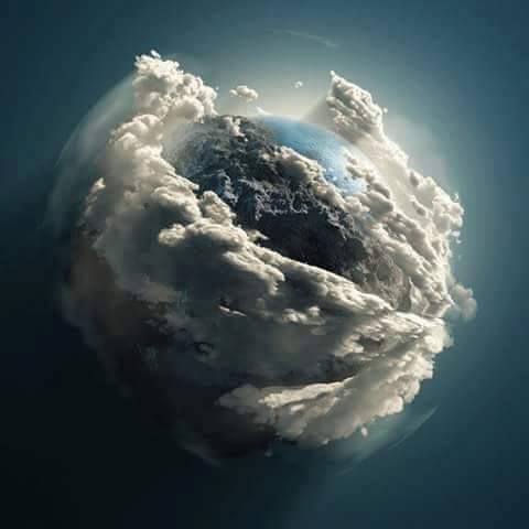 simonrockett's tweet image. Just seen this on Facebook, credited to #HubbleSpaceTelescope. Given that the Earth has a diameter of about 12500 km, those clouds will be rising to about 4000 km. Since HST orbits at about 600 km, the view would be a bit foggy... #CheckFacts #AstroFake (nice picture though)