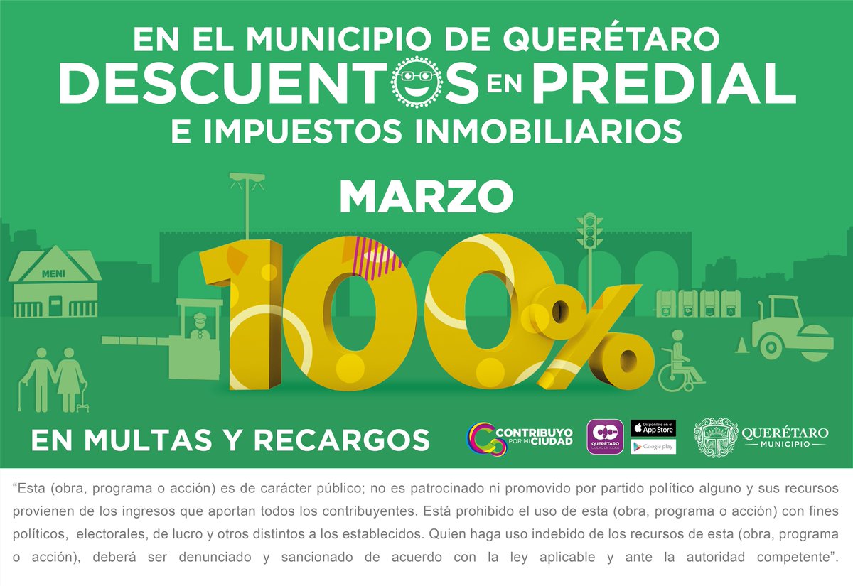 qromunicipio's tweet photo. Aprovecha descuento en multa y recargos del predial. Para más información comunícate al 2387700 ext. 6363.
#JalandoParejo #TuPredialTrabaja
https://t.co/7DxzDxQU5a