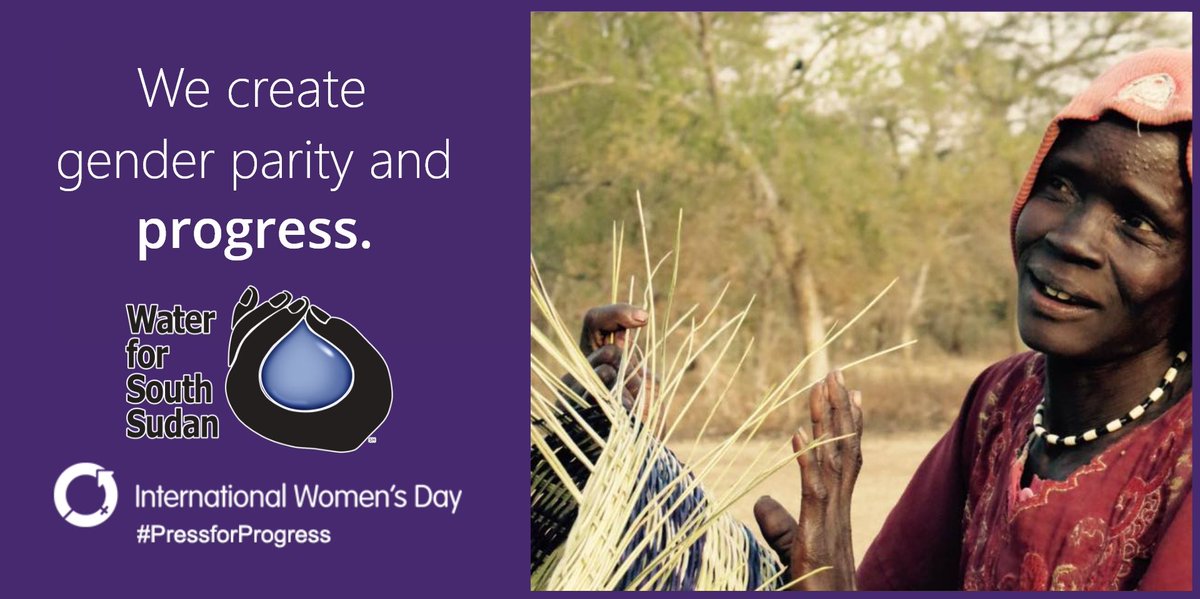 WaterforSoSudan's tweet image. We #PressforProgress with our work in South Sudan. When a new well is installed in a village, women are able to pursue opportunities that they wouldn’t have had otherwise. Well water can also help with things like basket weaving, which boosts women economically. #BeBoldForChange