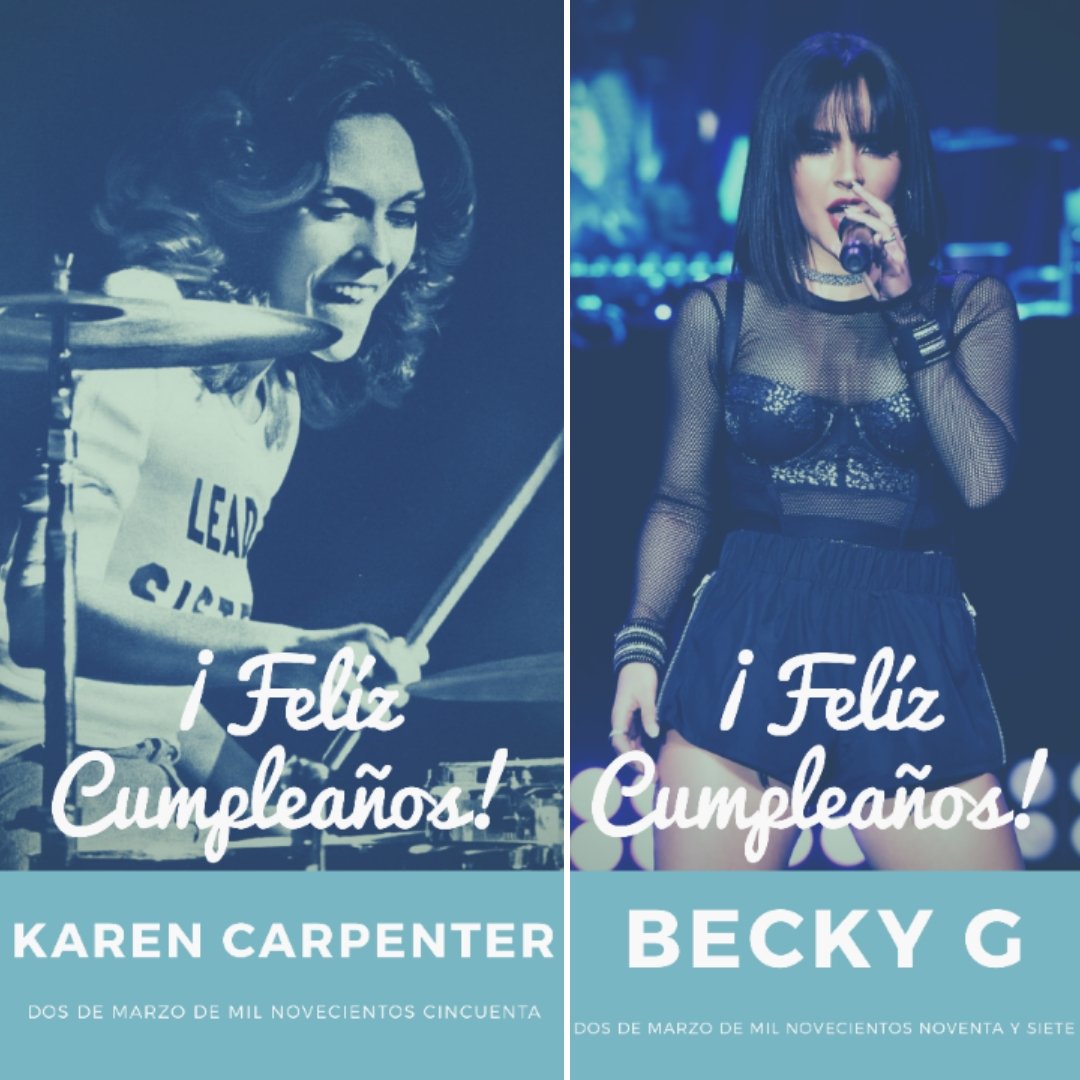 ¡Felíz cumpleaños a estas dos genias de la música mundial! 🎉 <a href="/KarenCarpenter/">Karen Carpenter</a> &amp; <a href="/beckyg/">໊</a> ❤