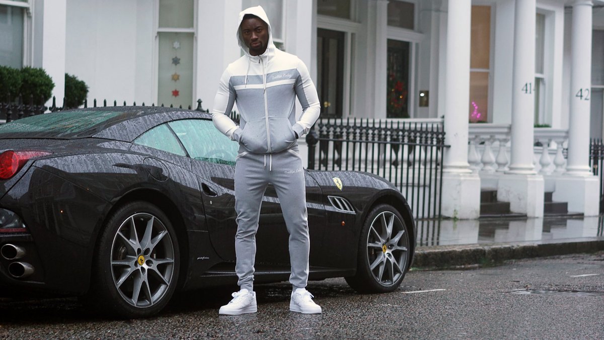 BrooklynLdn's tweet photo. Our Grey &amp; white Signature Tracksuit designed for fashion lovers is now available at https://t.co/WEGbRvtFTj https://t.co/WxPYUjwtV5