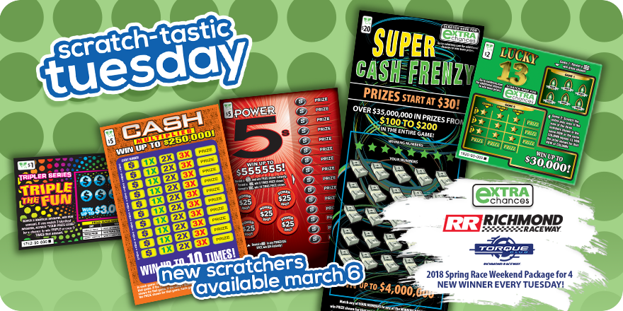VirginiaLottery's tweet photo. Who’s ready to start this lucky month off with some green? It’s #ScratchtasticTuesday, and we can’t wait to share our newest batch of games with you. Check out our new #Scratchers and our exciting new #eXTRAChances prize! https://t.co/Cj5Hq7JMwA