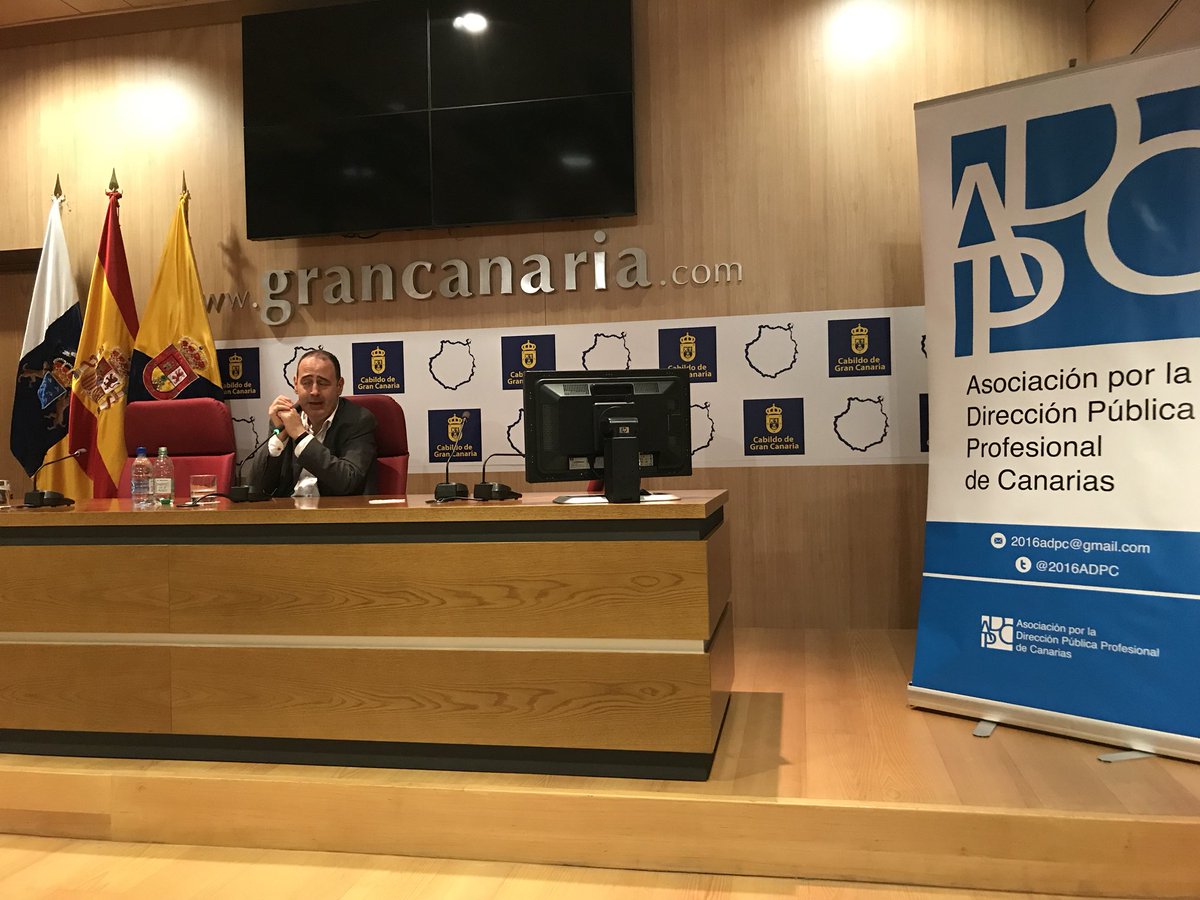 2016ADPC's tweet photo. Celebrada la Jornada Técnica “La necesidad de una dirección pública profesionalizada”. Edificio Insular I-Las Palmas de Gran Canaria @GranCanariaCab @CarlesRamio #ACATPAL https://t.co/TKVdizgLjK