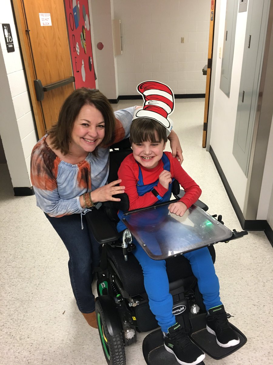 I found the REAL Cat in the Hat, in the hallway, at Lone Dell Elementary!
