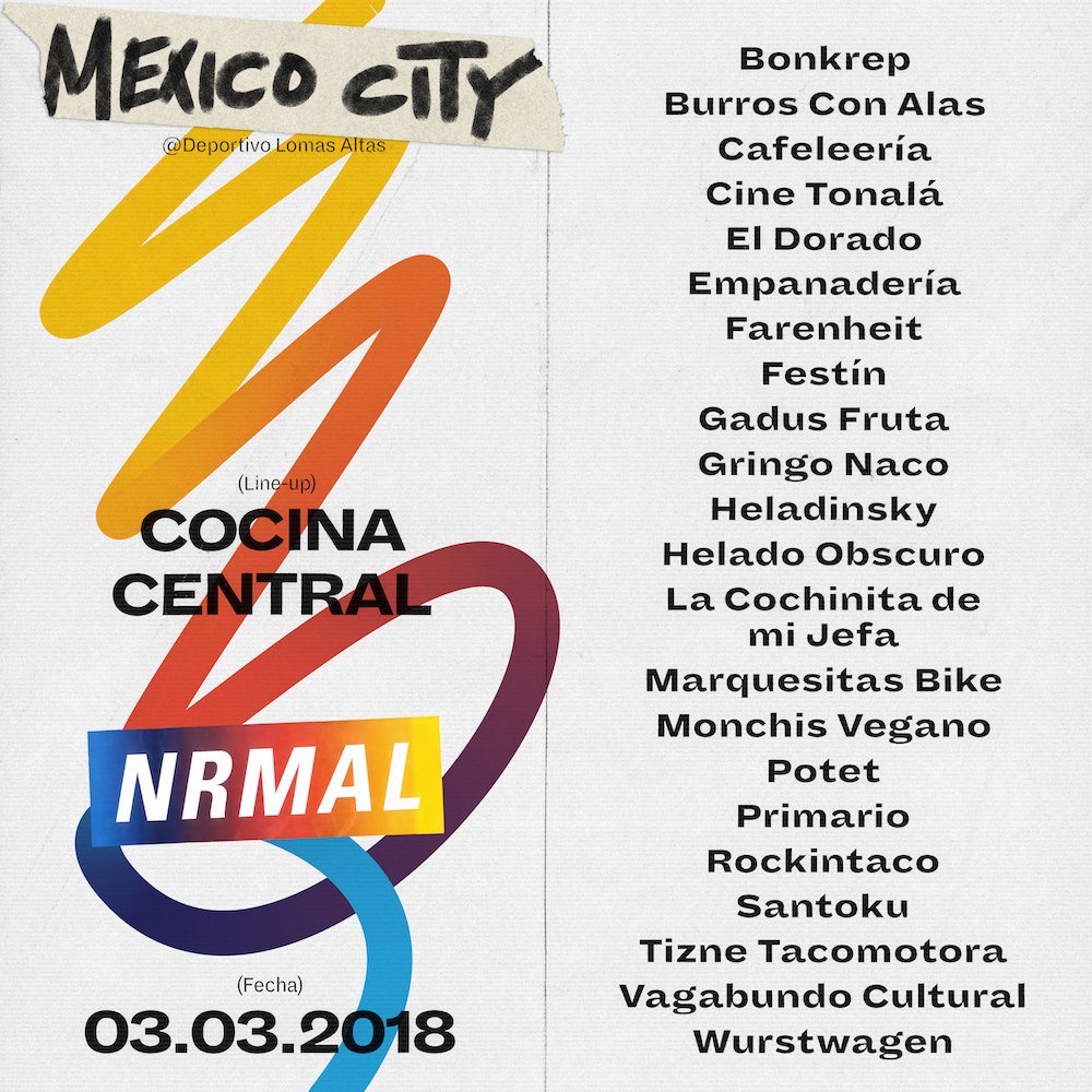 Insistimos, ¡la experiencia gastronómica dentro del #NRMAL 2018 será una aventura de wows y yummms al por mayor! Te esperamos en #CocinaCentral