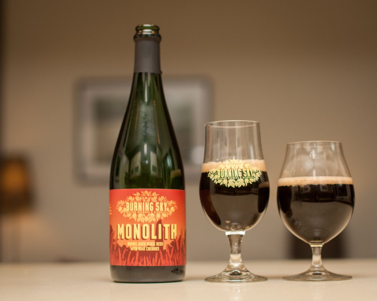 onthe10thfloor's tweet image. Seems like an appropriate evening to share one of these with Mrs Kerr. Now convinced that the addition of sour cherries to an already wonderful @burningskybeer beer is the very thing. Just magnificent. #weather #bythefire #contentment