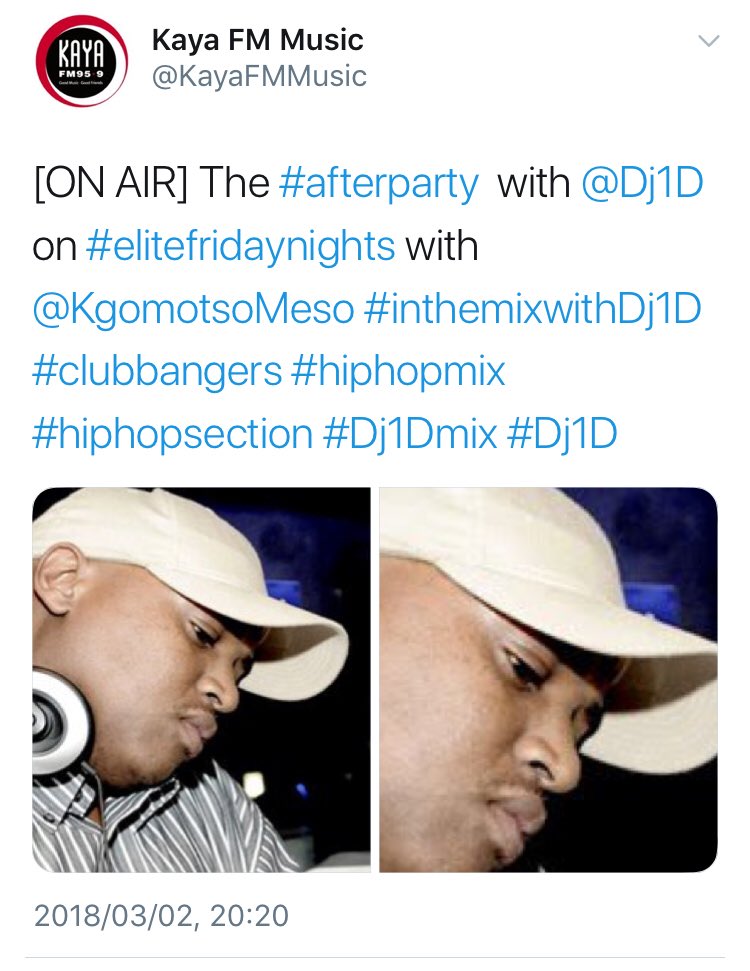 Dj1D's tweet photo. #np #legendary @Amunishn #Sinceimetyou on @kayafm95dot9 #EliteFridayNights with @Kgomotsomeso #hiphopsection - gonna drop #Akekho #anotherAmunishinProduction #TF #TownshipFrequency #SowetosFinest #AbomRapper #Dj1Dmix #Dj1D #Dj1DvanD1 #vanD1 https://t.co/LI8F5j7OAP