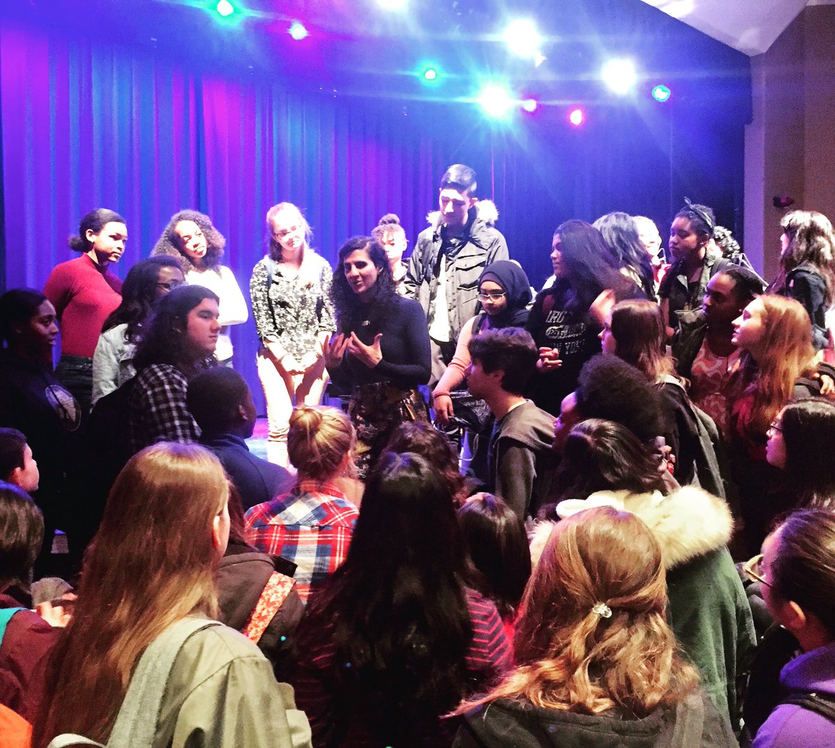 HeyMsHynds's tweet photo. @lailabiali captivating us in concert and generous enough to answer all your questions! Inspiring the next generation of musical artists 🤩 https://t.co/Gb1iI97zlO