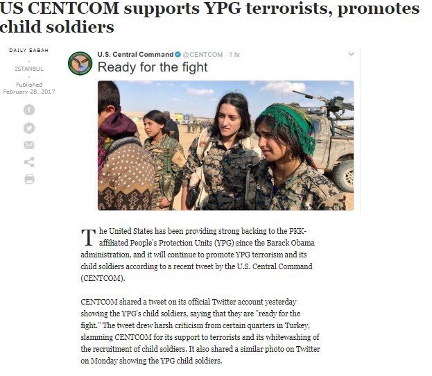 Daesh abandoned many towns and villages to PKK/YPG without a fight, usually after smashing rebels that YPG tried and failed to defeat. That’s proof of tacit alliance between Daesh and PKK/YPG. #WarCrimesOfYPG