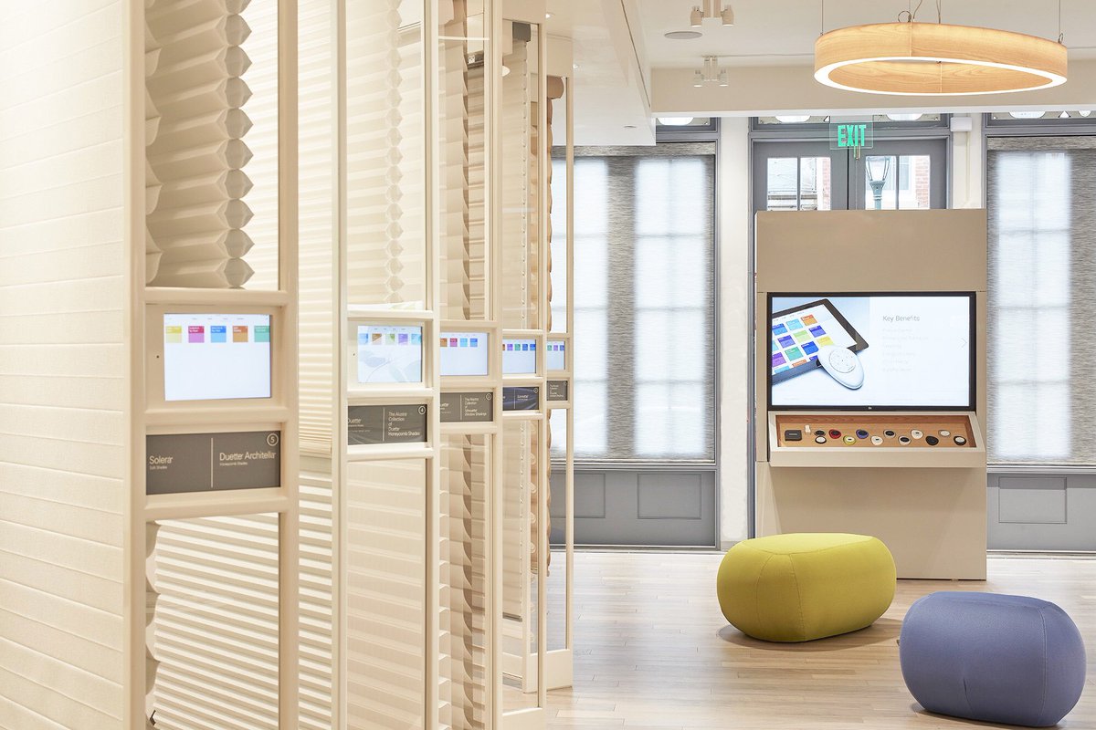 underhead1's tweet image. Shade shopping reimagined. See the store we designed for Hunter Douglas underhead.com #architecture #design #shades #advertising