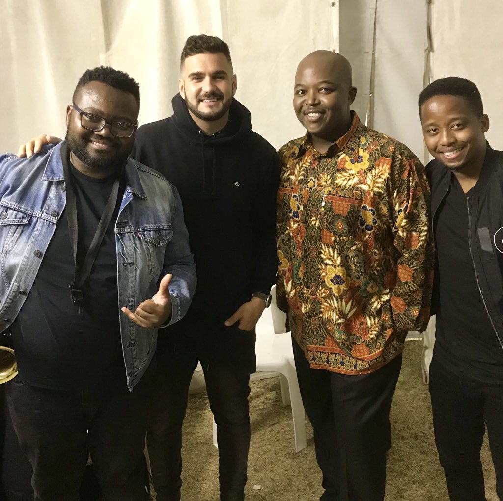 TimothyMoloi's tweet photo. Backstage with South African music sensations and really nice guys @MiCasaMusic at the Stellenbosch University #CentenaryConcert at @Woordfees! #MatiesHomecoming #MatiesTuiskoms #Woordfees https://t.co/gwid5XoQ2Y