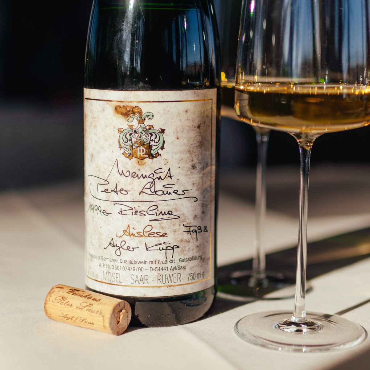 Rieslingheroes's tweet photo. We are totally crazy about this #fridaytradition wine πππ!!! Many of you might know how difficult it is to get a #peterlauer #riesling older than the year 2000 π. But we managed it - just to share with you π€π... This #aylerkupp #auslese 1999 is a rare gift! π #wine #wein https://t.co/uRgctCzfph
