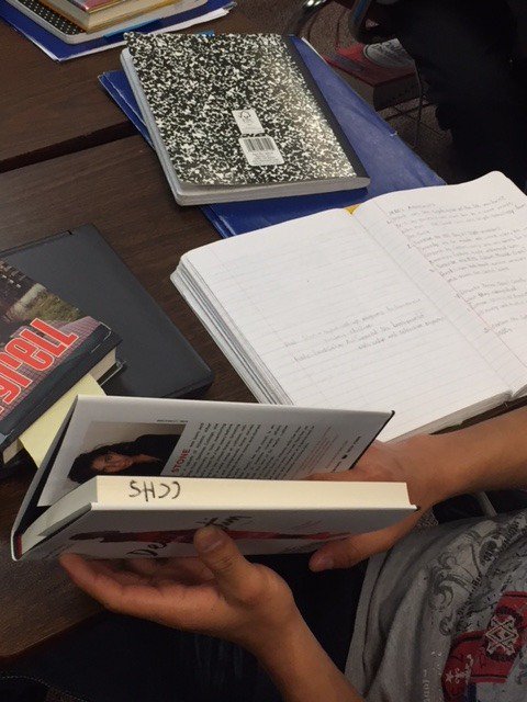 doctorhelenb's tweet photo. Looking at your book today, @getnicced! Nothing like the experience of a new book. Thanks, @thebillyeastman and @CCISD for getting books off the shelf and into student hands! https://t.co/HFgybuRXMi