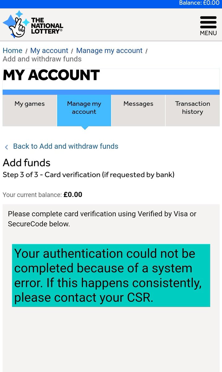 My lottery account My lottery account