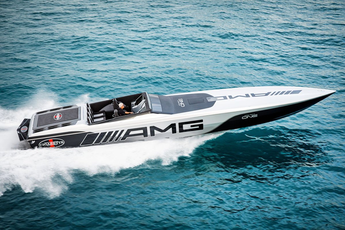 Mercedes Amg On Twitter Driving Performance On The Land And On The Water The Powerboat Cigarette Racing 515 Project One Is A Stunning Craft That Recently Debuted At The 2018 Miami International Boat Mercedes Amg On Twitter Driving Performance On The Land And On The Water The Powerboat Cigarette Racing 515 Project One Is A Stunning Craft That Recently Debuted At The 2018 Miami International Boat