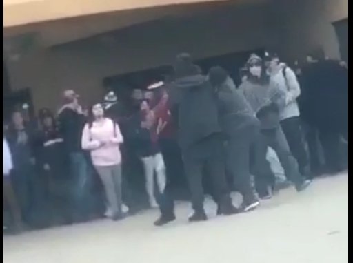 LFPress's tweet photo. Video obtained by LFP shows #ldnont high school staff member's remarkable poise after being punched at work. https://t.co/cd0upx5BaK https://t.co/CMy1mTCIQB