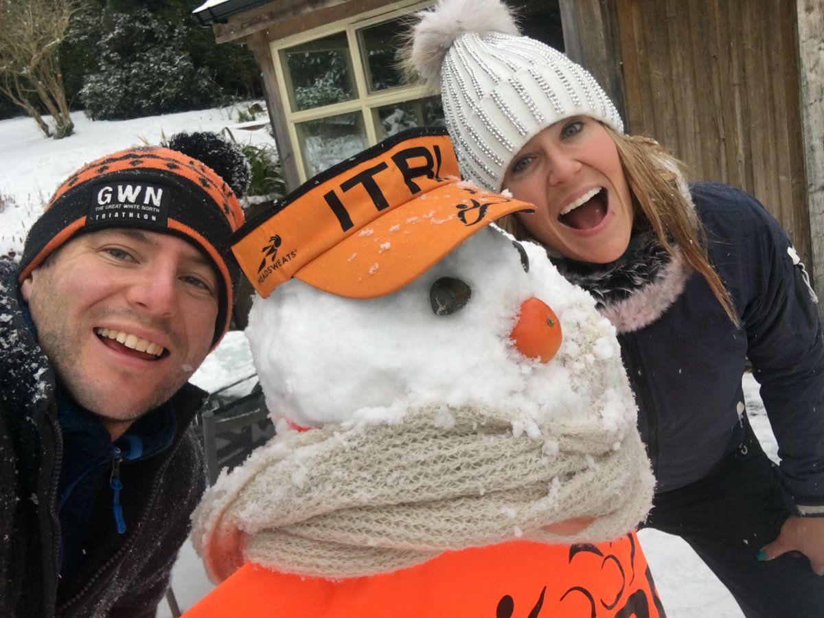 Fun day in the snow! Hope the new ITRI athlete doesn’t dehydrate in his next race! #snow #snowman #triathlete #tricoach #triathlon #ironman