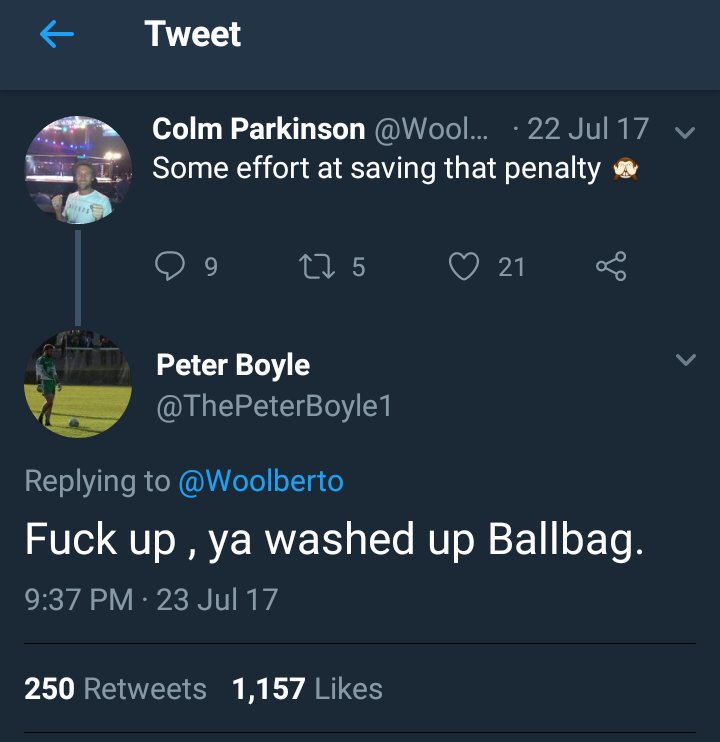 vinfox's tweet photo. Shame to see Peter Boyle leave the Donegal panel. Never let it be said he didn't do the parish proud. https://t.co/4deEYfUZd1