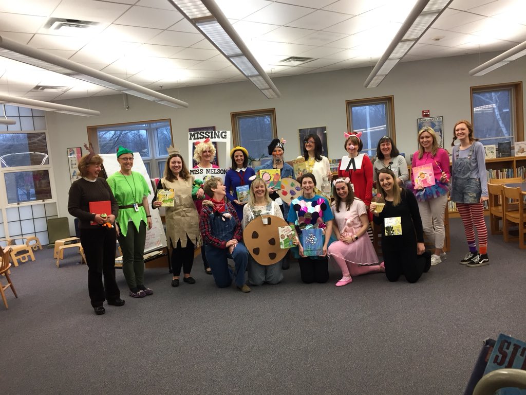 MsLizNascimento's tweet photo. Finishing Reading Spirit Week off with Book Character Day! Our staff is amazing! https://t.co/VI0FduR70t