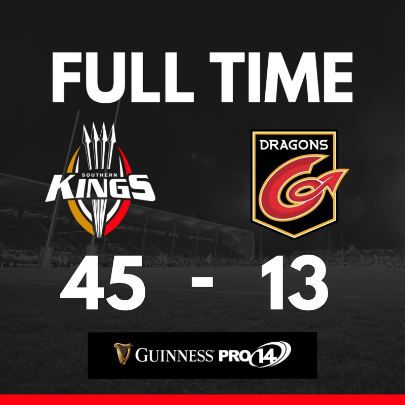 SouthernKingsSA's tweet photo. 🚨FULL TIME | It’s a maiden #GUINNESSPRO14 win for Southern Kings!!🔥🏉🚨 https://t.co/0Kzofx0KNC