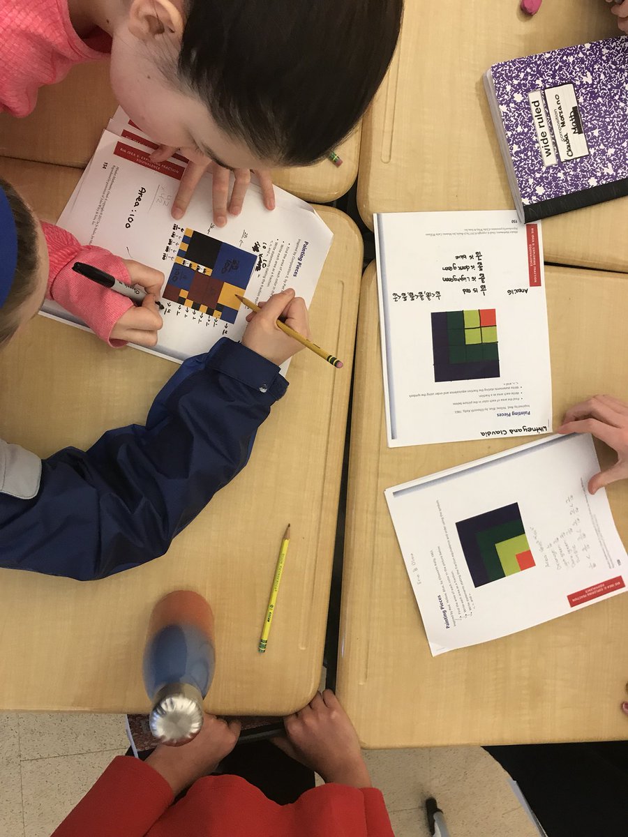 Deep thinking, sharing ideas, calculating area... fraction collaboration! <a href="/FieldWeston/">Principal</a>