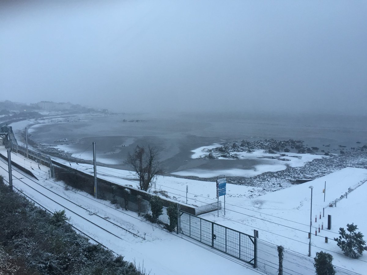 A frosty beach tonight! #TheBeastFromTheEast #salthill #monkstown #StormEmma ireland