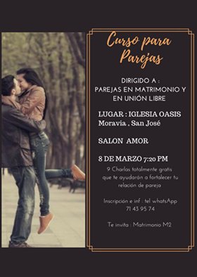 OASISIGLESIA's tweet photo. ¡Este es un espacio dirigido a parejas, puedes llamar e inscribirte!
#IglesiaOasis #RedM2 https://t.co/p7qh7uVYjh