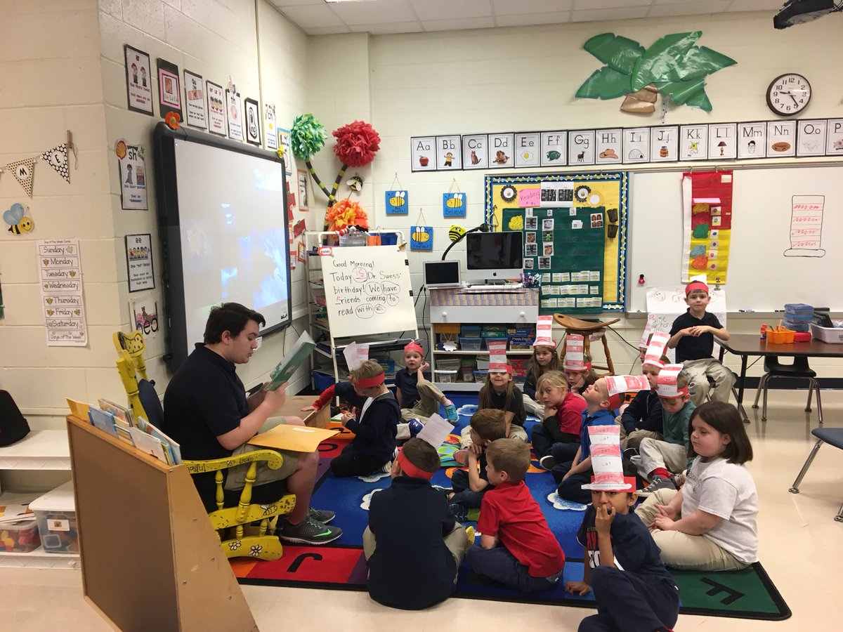 Mrs_BSaunders's tweet photo. @EastRowanHS and @ErwinMiddle reading with our elementary students and getting crafty to celebrate Read Across America Day! @TonyaBGerman @RSSinformation https://t.co/vgmxqibCt4
