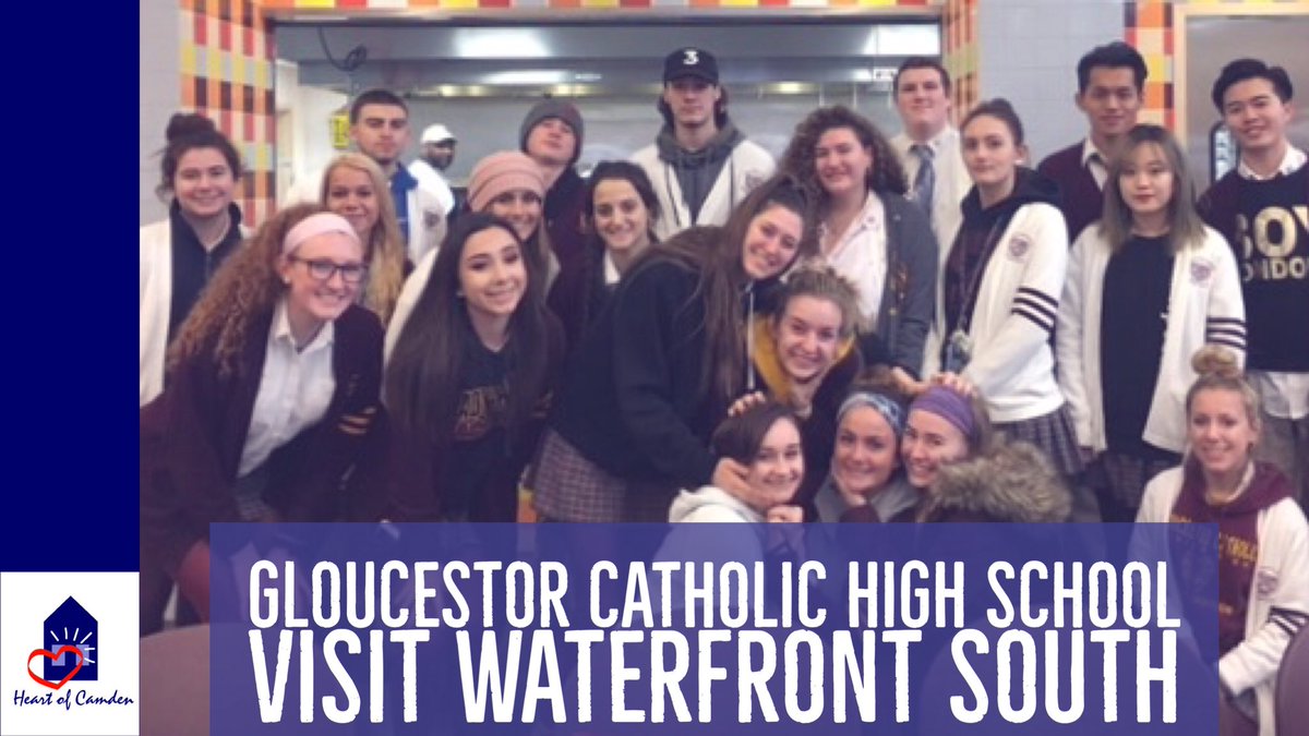 We want to give a BIG thank you to the students of Gloucester Catholic High School for stopping by the Heart of Camden! We look forward to working with them in the future and having their students volunteer with us and offering their many talents to help grow WaterFront South!