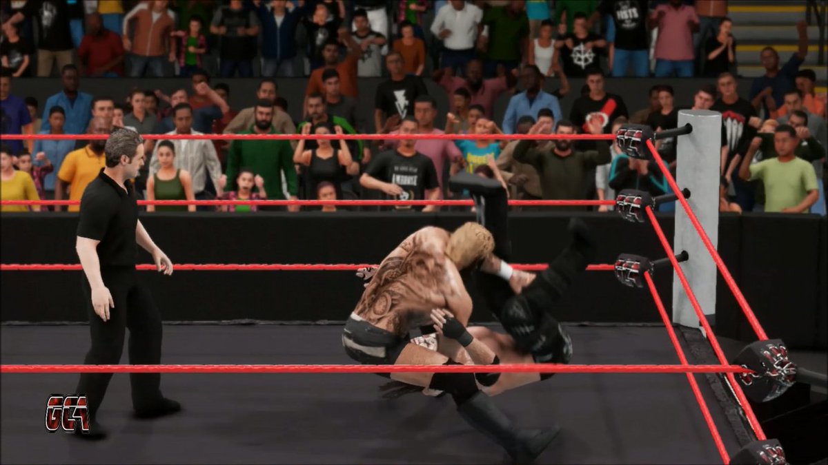 GCAWRESTLING2K's tweet photo. Brushing off last weeks defeat by #YuriTheReaper, #GCA Global Champion, #HadeMercer was all set to face #MANEAK in non-title singles action! However, Yuri would make an unwelcome ring side appearance. #GCA #GCAWrestleVerse #WWE2K18 #PS4 #YouTube #Gaming #GiveCAWCreatorsAChance https://t.co/0M3dqEzzyu