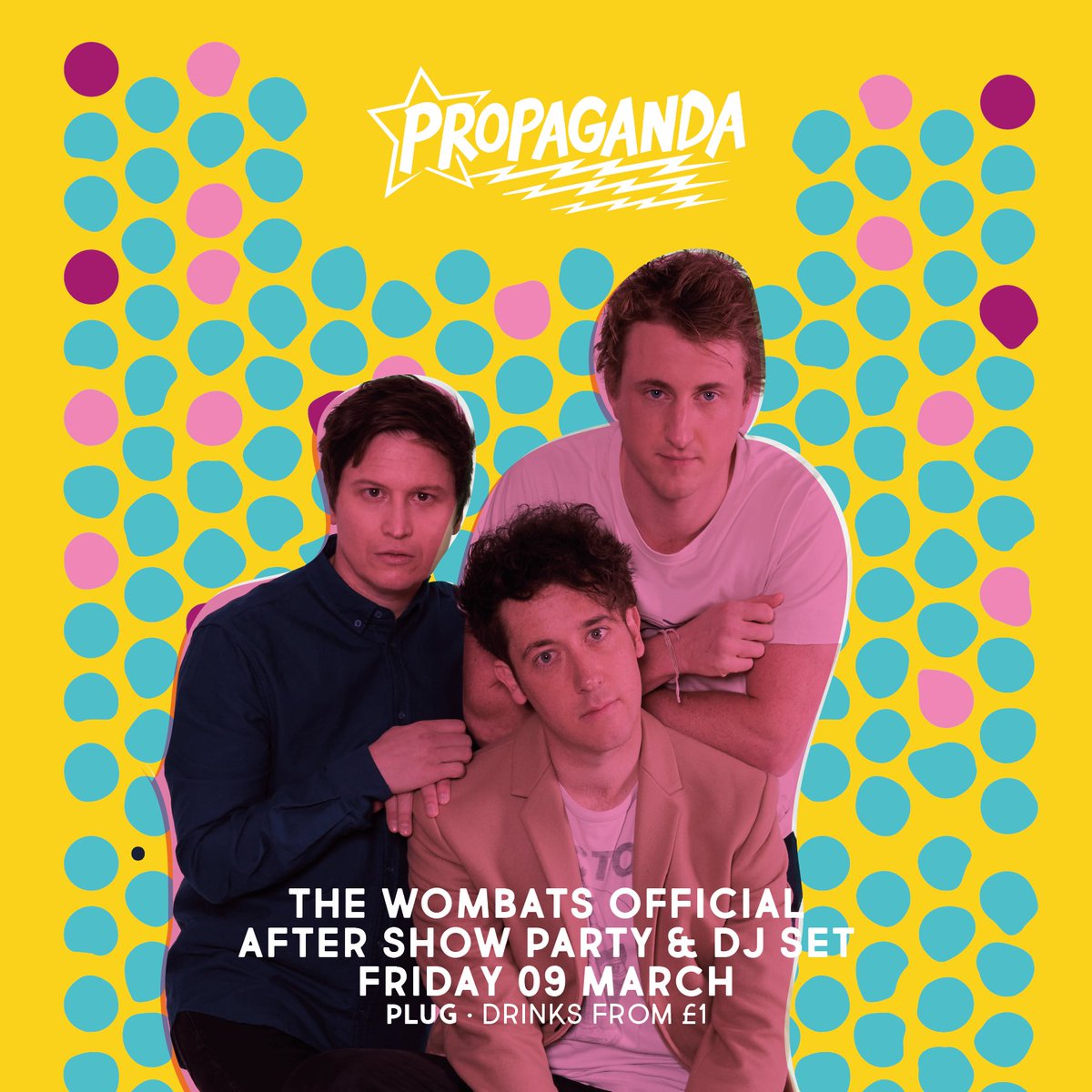 PropaLocal's tweet image. Unfortunately due to adverse weather conditions @PropagandaSheff will be closed tonight! We return next week with @thewombats AfterParty #TheWombats