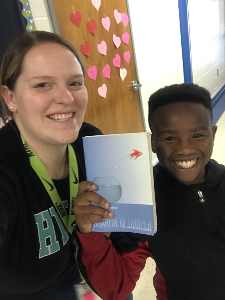 VaughnSquad's tweet photo. #VaughnSquad representing one of our favorite books, Out of my Mind, by @sharonmdraper for the @HarbisonWestEl book parade! #AllAbilitiesMatter https://t.co/Yt9cJDV4Oz