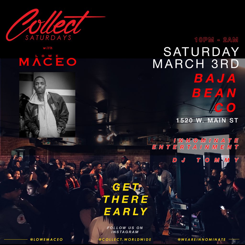 LoweMaceo's tweet photo. #Retweet to #TellaFriendtoTellaFriend #CollectSaturdays @LoweMaceo #WeWantLoweMaceo #collectworldwide @bajabeanco @StayInnominate #RVA #barlife https://t.co/PNH8IzG47K