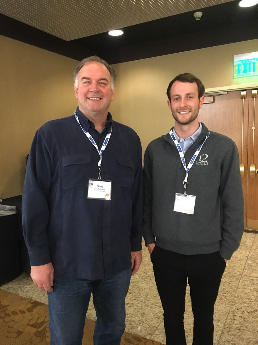 12corners's tweet photo. Our winemaker, Glen Greiffendorf is taking is son, Grant under his wing at the Michigan Wine Conference in Kalamazoo. @MichiganWines #michiganwines #kalamazoomi https://t.co/tioeLygRgs