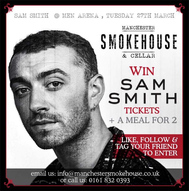 Smokehousemcr's tweet photo. ✨ COMPETITION TIME ✨
FRIDAY JUST GETS BETTER! 👏🏼🥂 We have x2 Sam Smith tickets to give away PLUS a FREE meal for 2 ✨✨
For your chance to win Like, Follow and tag a friend ✨✨
✨ GOOD LUCK ✨
#competition #manchestercompetition #manchester #update #win #winmanchester https://t.co/snax5lYVPk