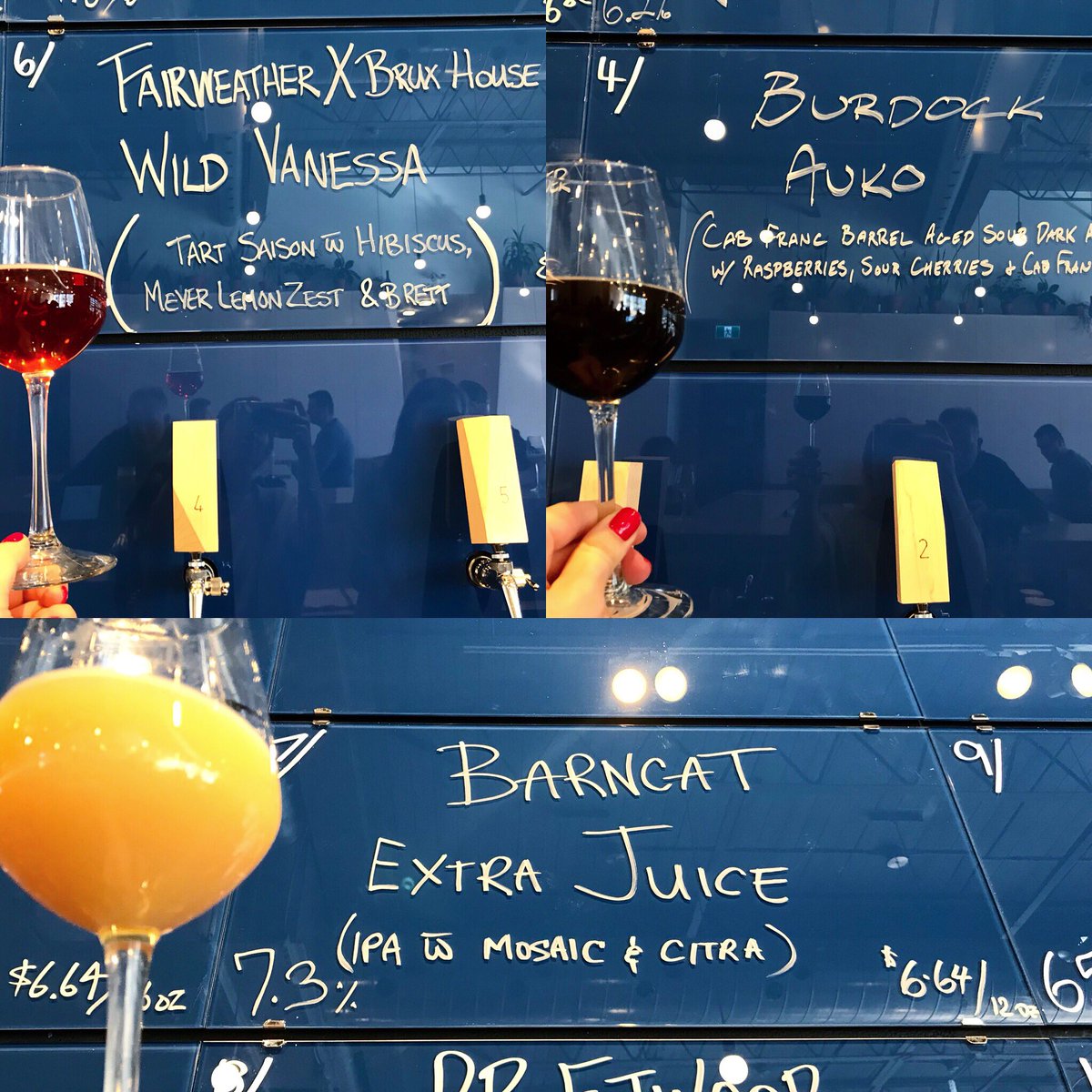 ArabellaParkBar's tweet photo. Triple threat: taps 4️⃣6️⃣7️⃣👉🏻 @fairweatherbeer x @bruxhouse // @burdockbrewery // @barncatales https://t.co/ZHzcdqTtll