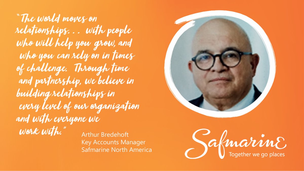 SafmarineNAM's tweet photo. Safe travels to everyone headed to #TPM2018 this weekend!
@10xocean1 is hosting a panel on the role of people & relationships in our industry, and Safmarine's Arthur Bredehoft is a panelist. Tue. 6th @ 11:15 - Don't miss it! #relationshipsbuiltontrust #logistics https://t.co/iT1Nk68PKS