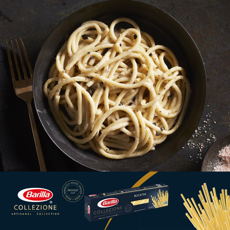 Bucatini #BarillaCollezione absorbe a la perfección tu salsa Barilla preferida. ¿El secreto? Su elaboración en moldes de bronce italiano. ¡Cocina como todo un conocedor de la cocina italiana!