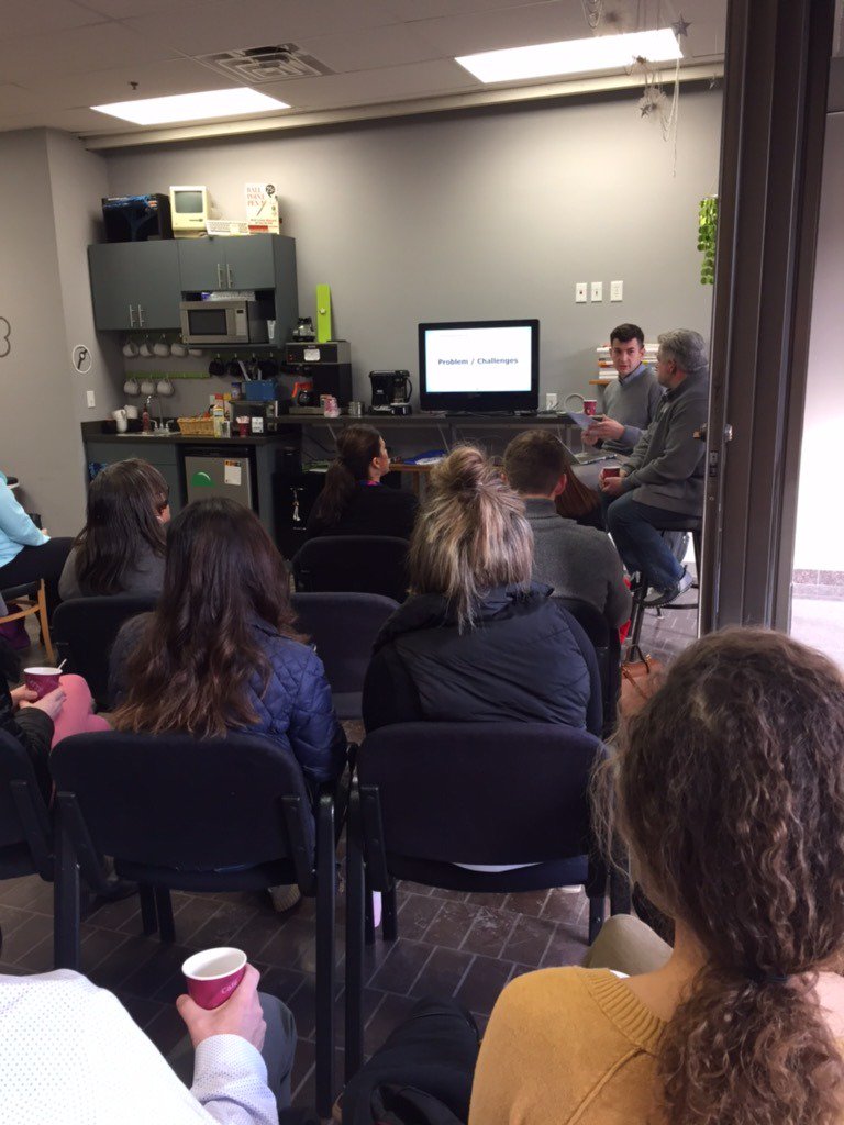 VolunteerSioux's tweet photo. What a GREAT event! ☕️

Thank you @SpringboardCowo for hosting our presentation at @1stFridayCoffee. Also, thank you to all 33 attendees who came to hear our plans to impact Siouxland! 🤟 https://t.co/Szsl7yd9om