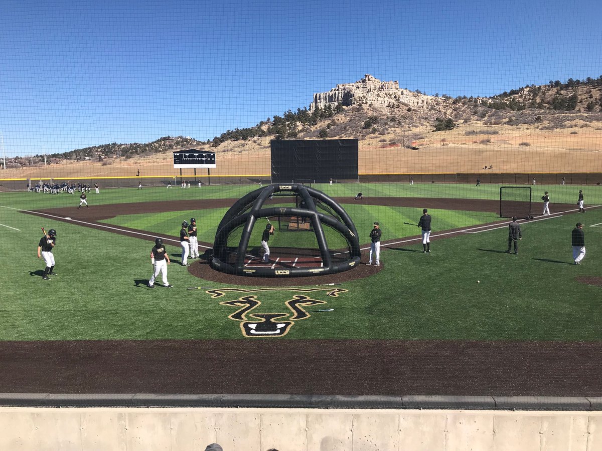 leasure_mark's tweet photo. 61 degrees UCCS Baseball inaugural 1st game at new Park. @UCCS @ColgBasebalNow @BasebllGuysNCAA @Rockies @springsscene @MLB https://t.co/sSSZe1XdNB